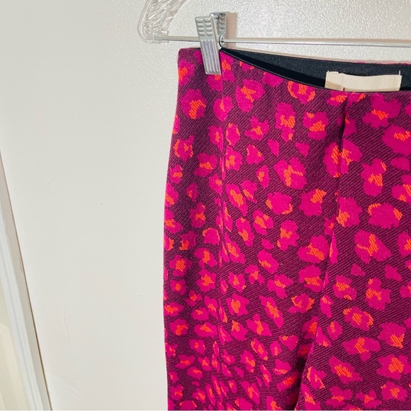 Anthropologie Knit Flare Pants Floral Wide Leg - Picture 6 of 9